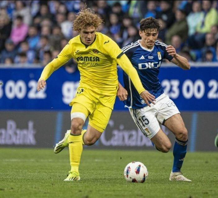 Jorge Pascual, durante un partido con el Villarreal B.