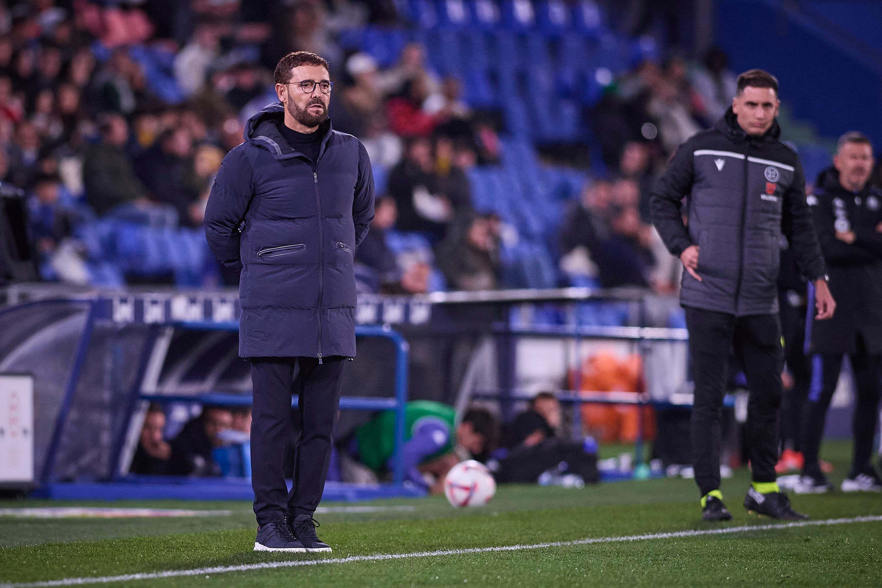 José Bordalás, durante el Getafe-Valladolid.