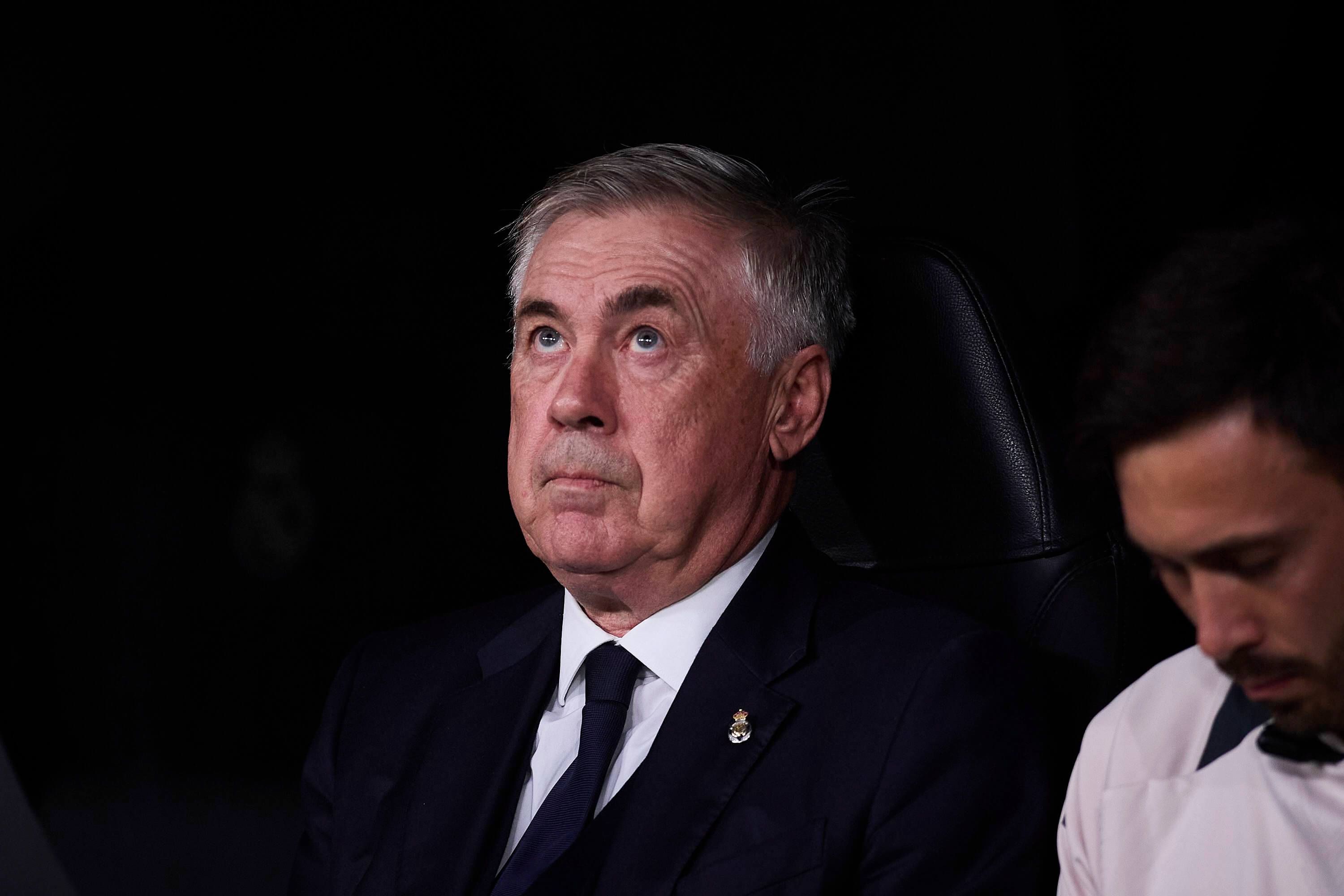 Carlo Ancelotti, en el Real Madrid-Milan.