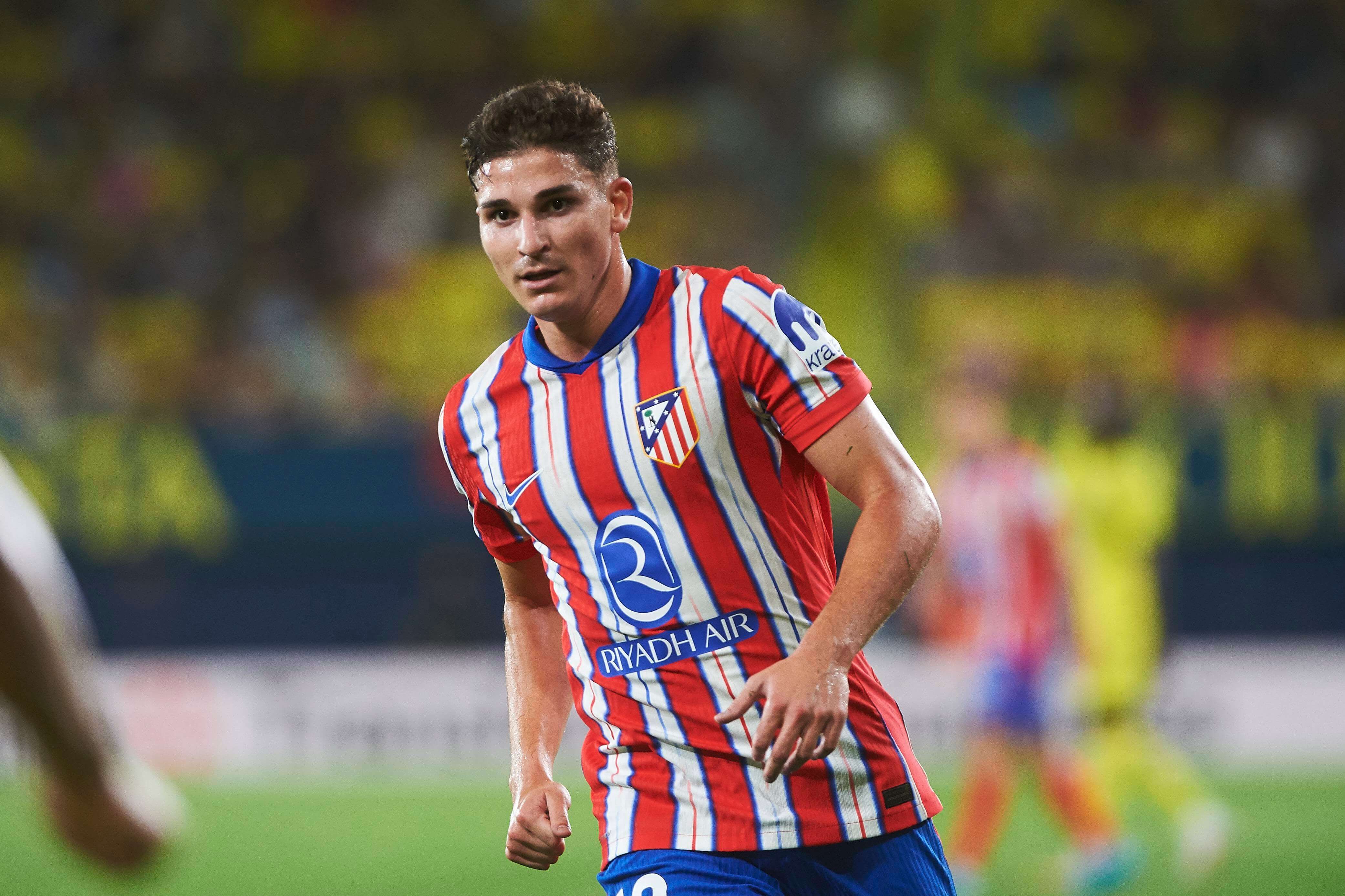  Julián Álvarez, durante el Villarreal-Atlético de Madrid.