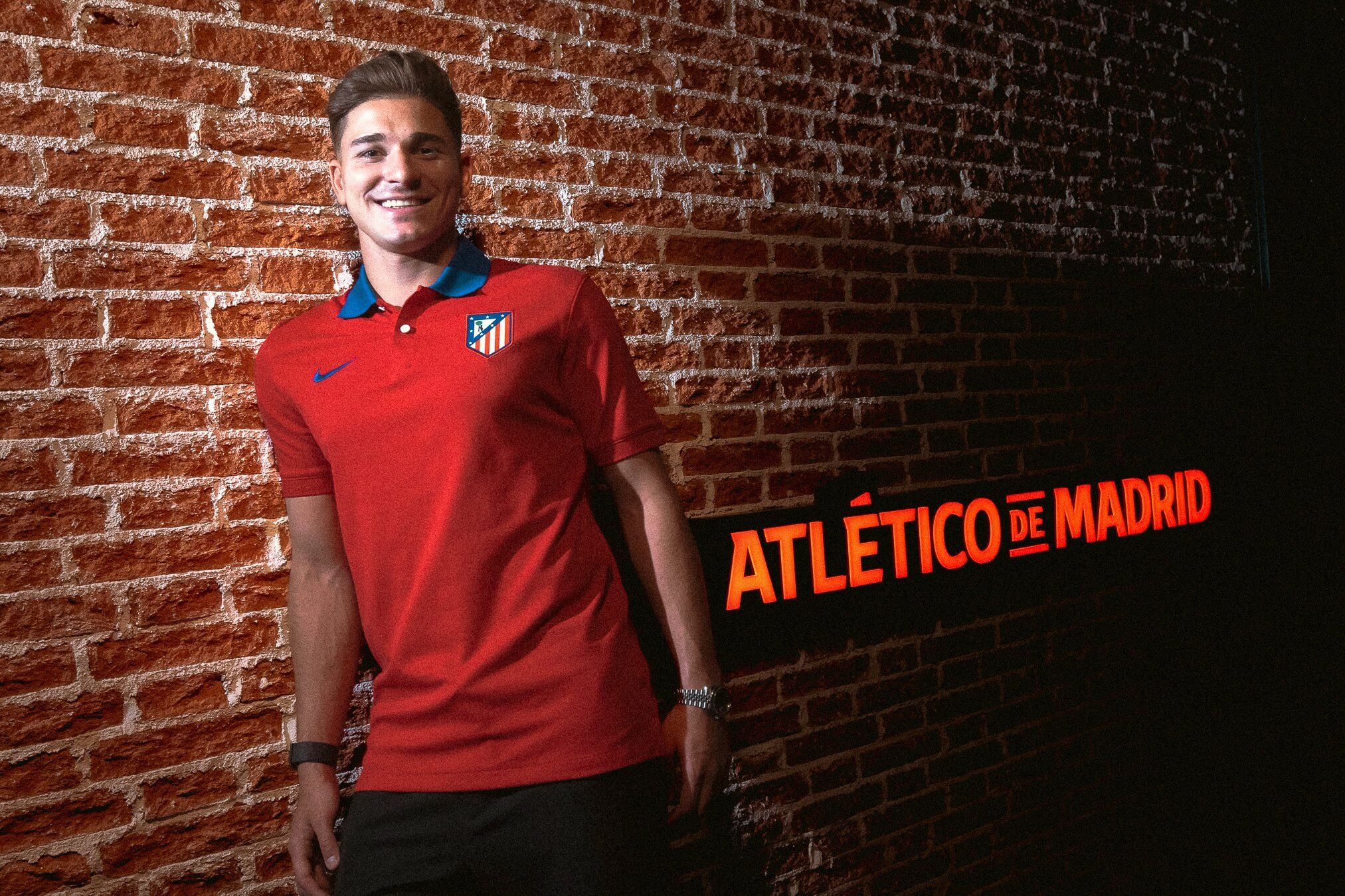  Julián Álvarez, a su llegada al Atlético de Madrid.