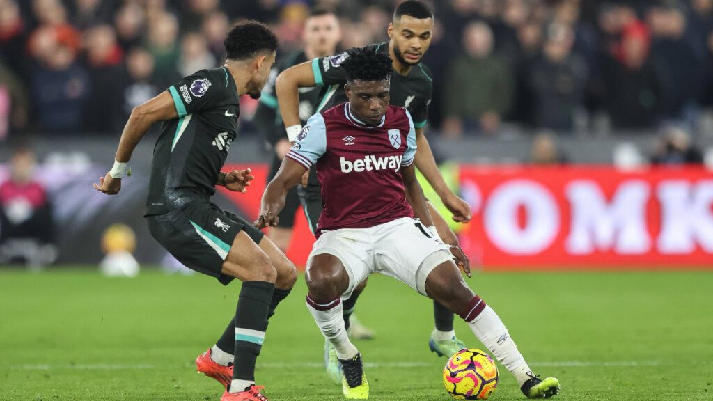  Mohammed Kudus durante un partido del West Ham (Fuente: Cordon Press)