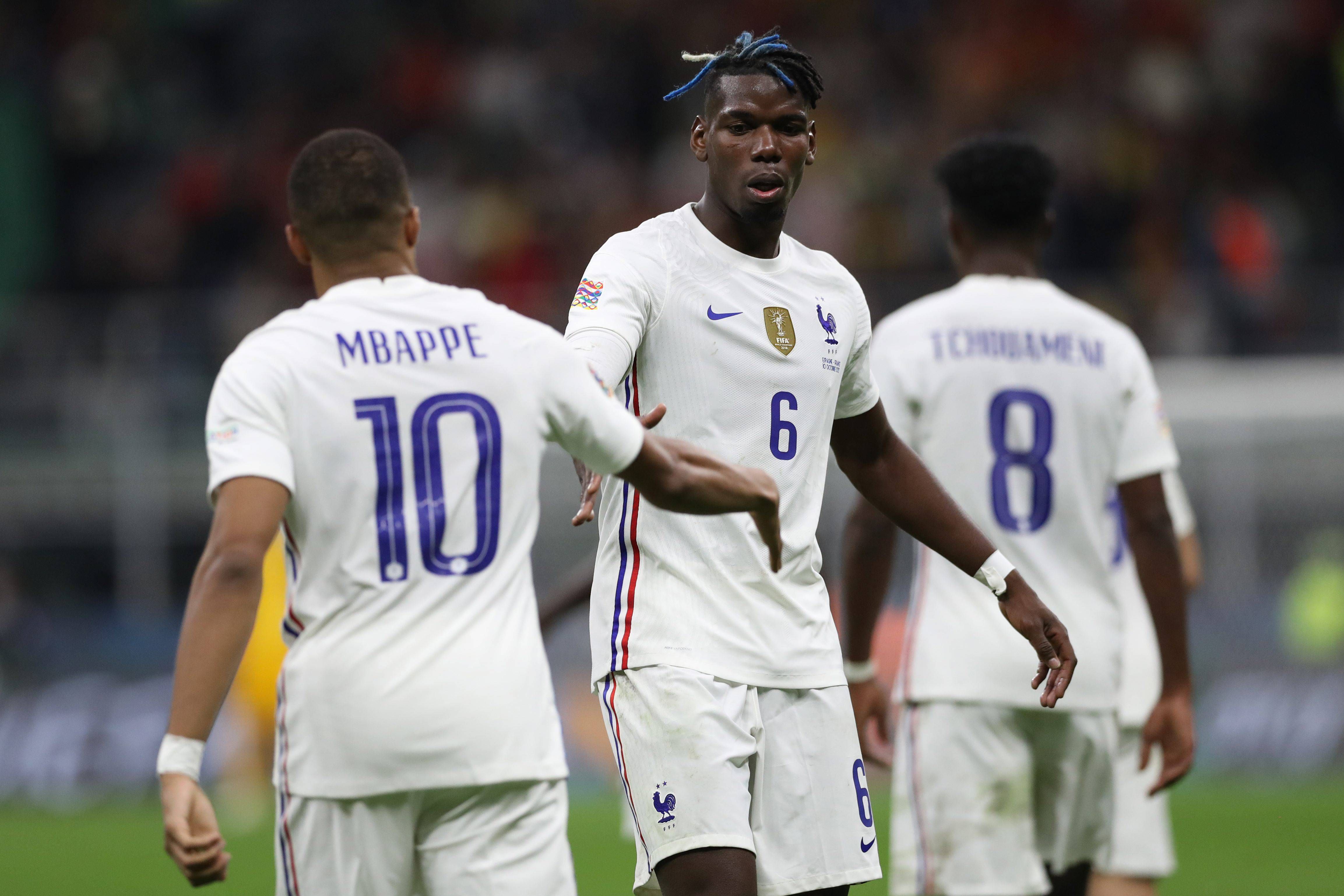 Paul Pogba, en un partido con Francia de la Nations League.