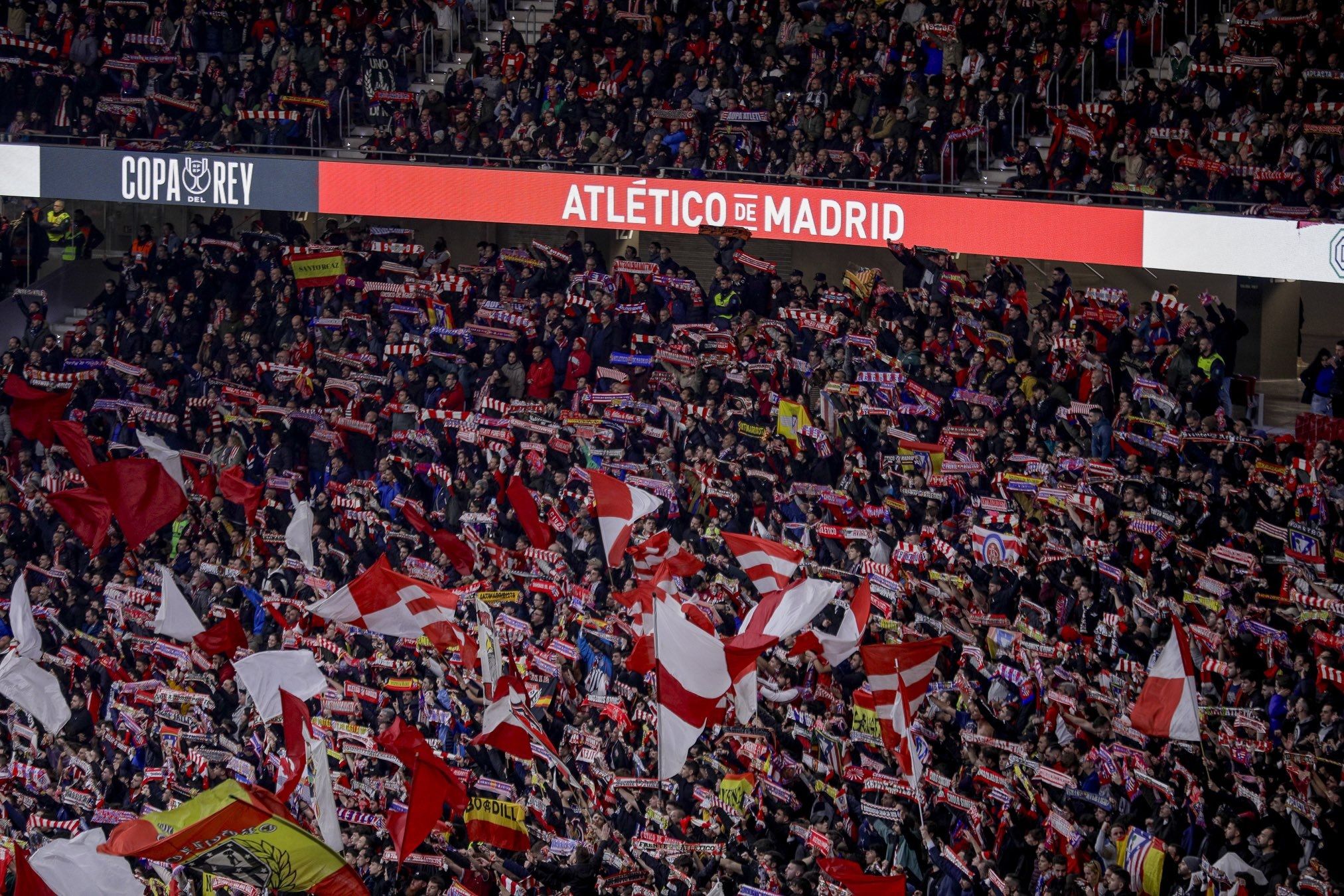 La afición del Atlético de Madrid, en el Metropolitano.