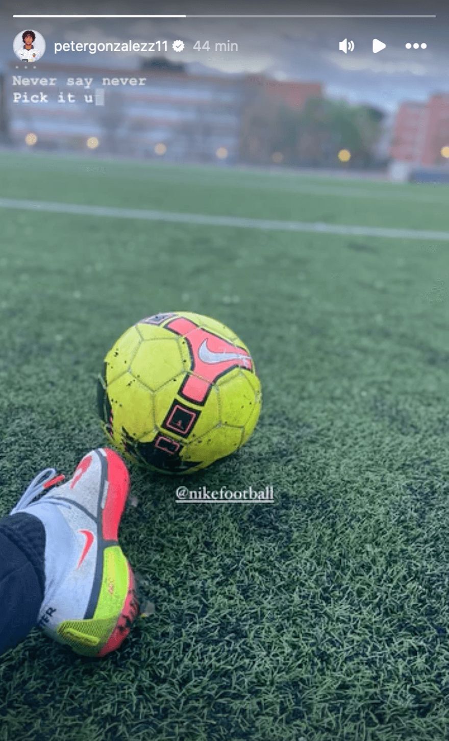 La historia de Peter Federico en su Instagram.