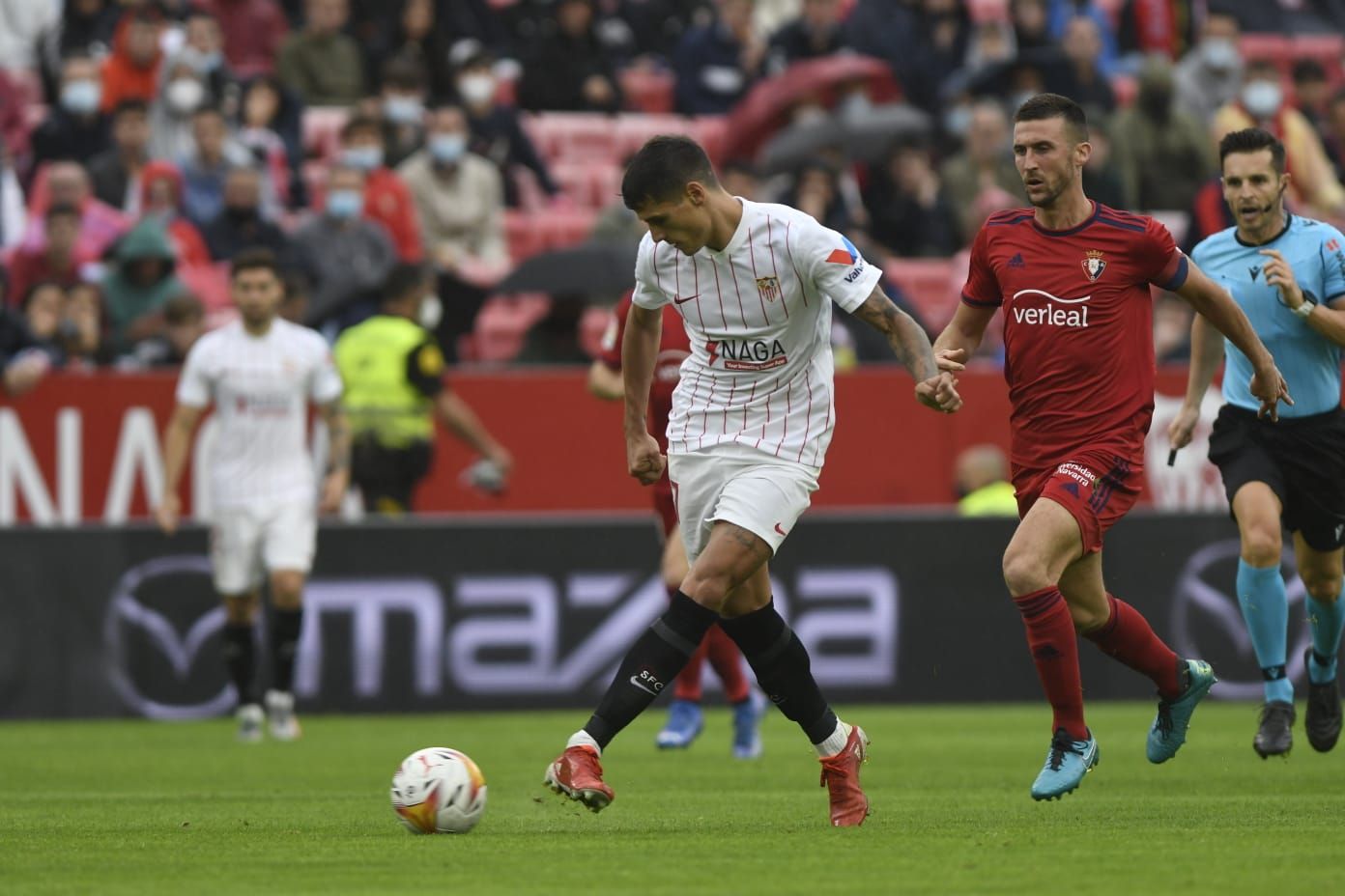 Lamela, ante Osasuna.