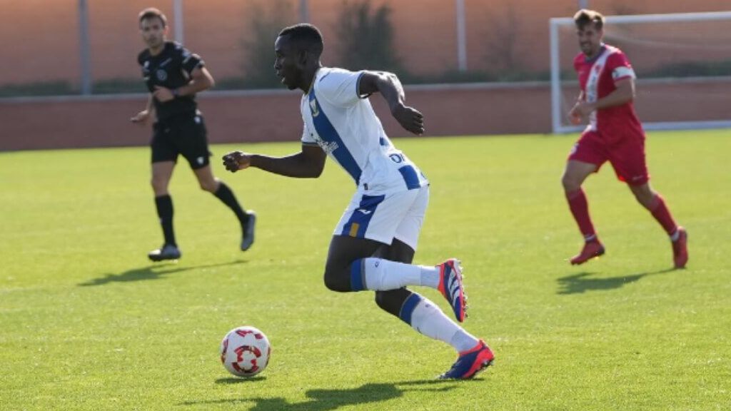  Lamini Fati, durante un partido con el Leganés (Fuente: @laamiinii.10)