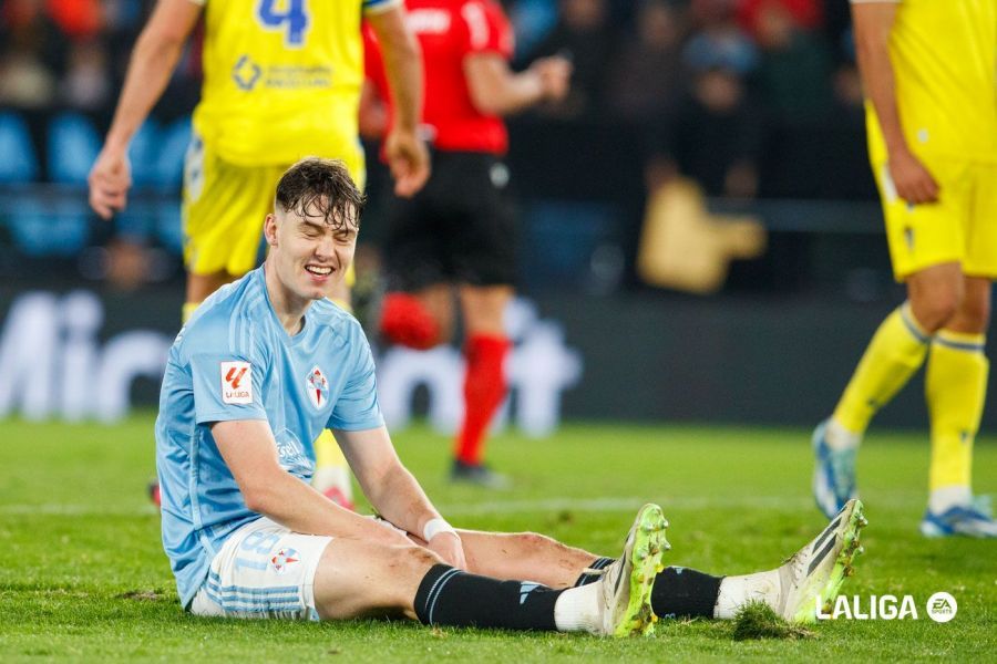 Larsen, durante el Celta - Cádiz.