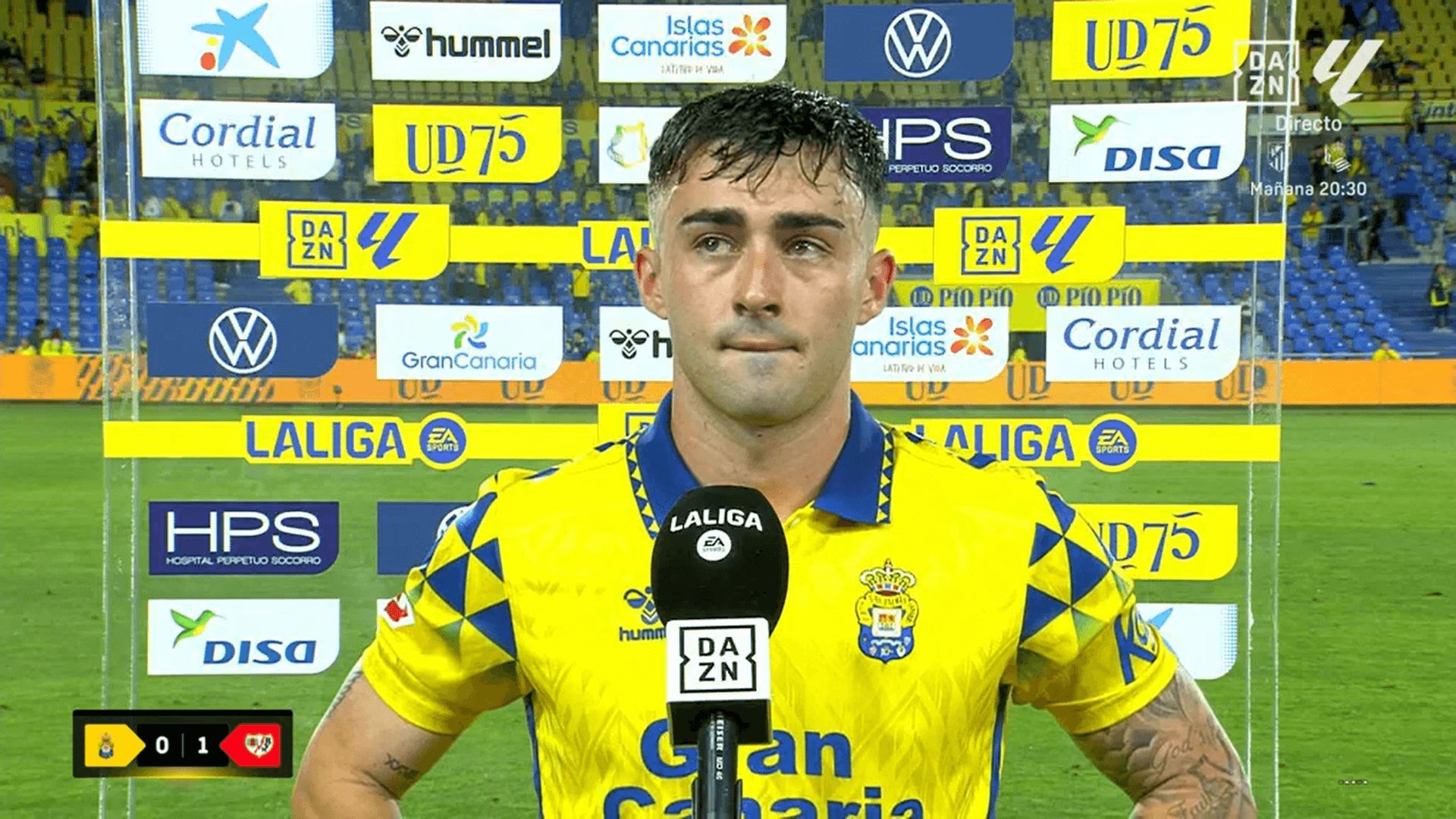 Las lágrimas de Alberto Moleiro tras el Las Palmas-Rayo.