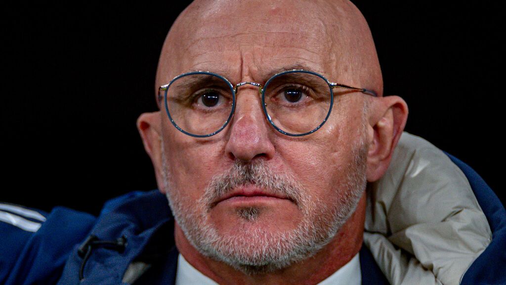  Luis de la Fuente en un partido de la Selección Española