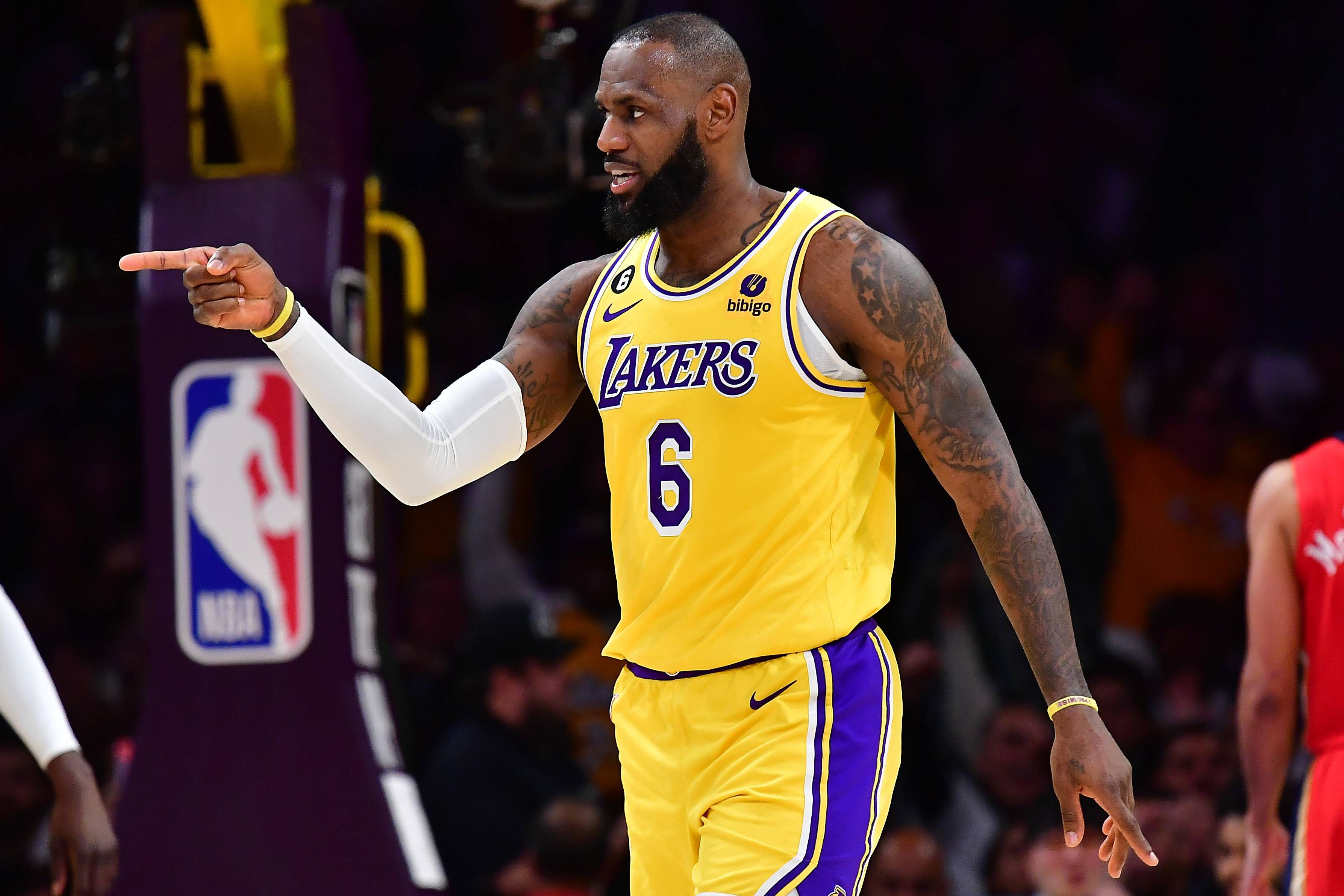  LeBron James, jugador de los Angeles Laker.