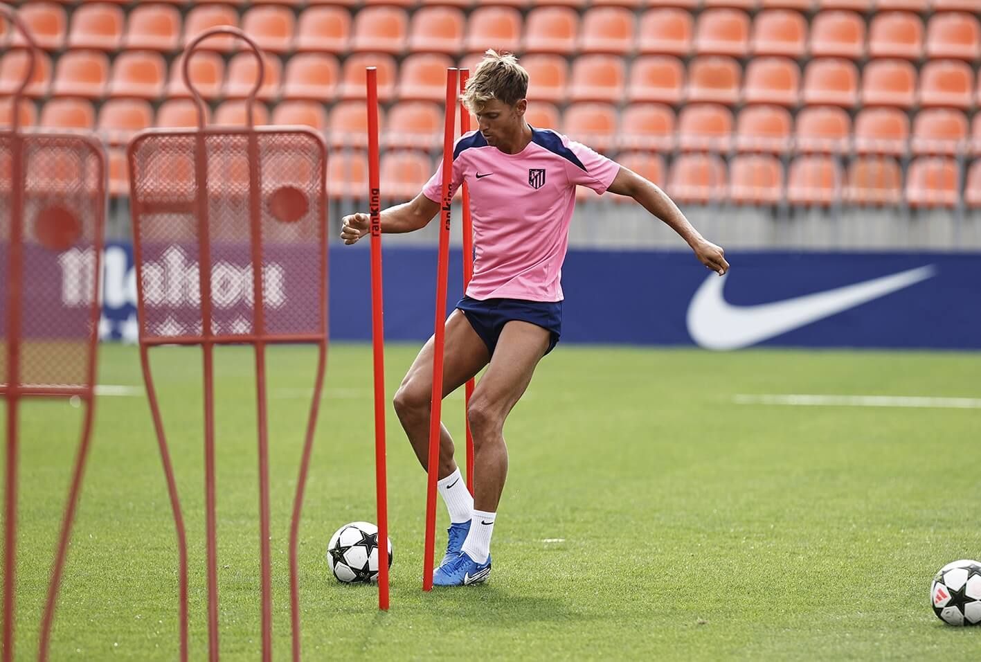  Marcos Llorente, en una sesión del Atlético de Madrid.