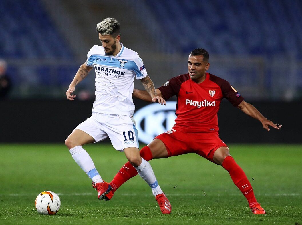  Luis Alberto, jugando contra el Sevilla FC en la Europa League.