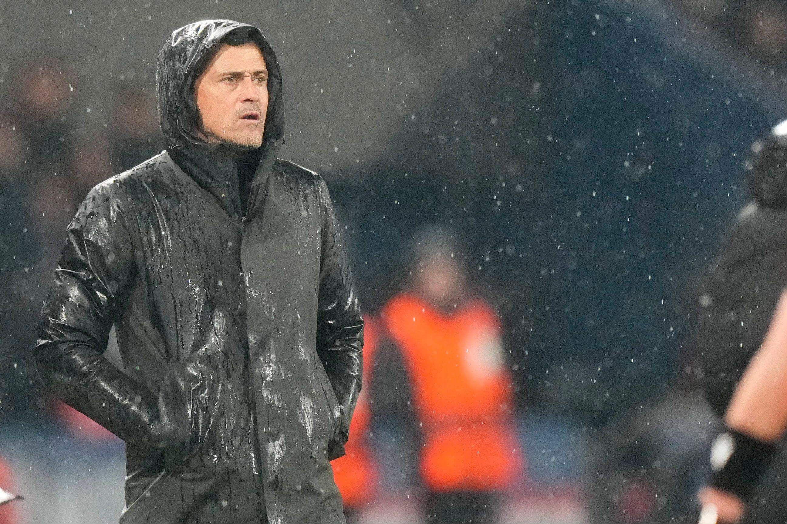  Luis Enrique, durante el PSG-Manchester City.