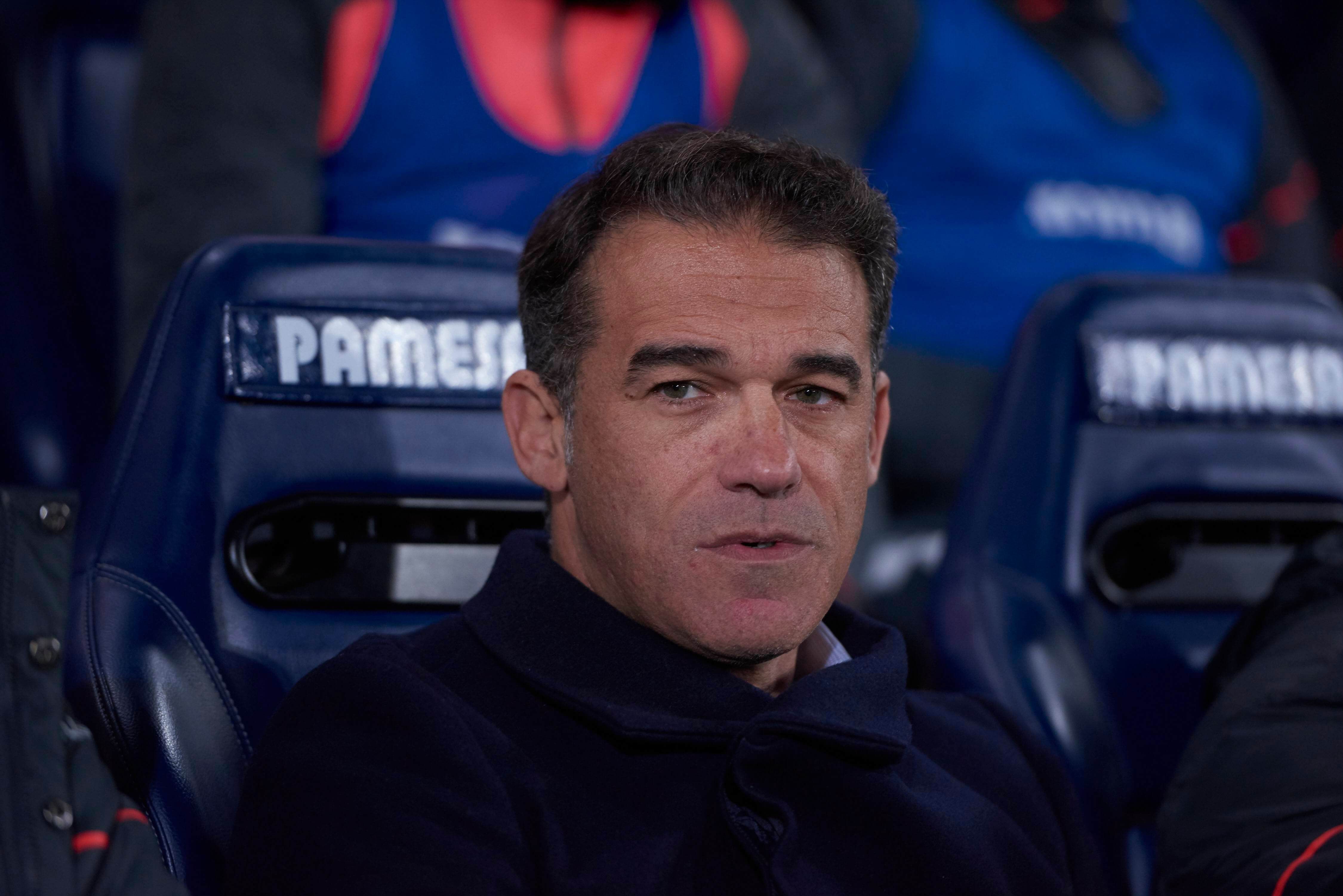  Luis García Plaza, en un partido del Alavés.