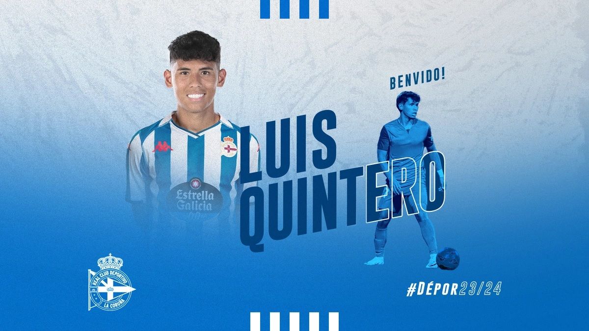  Anuncio del fichaje de Luis Quintero por el Dépor.