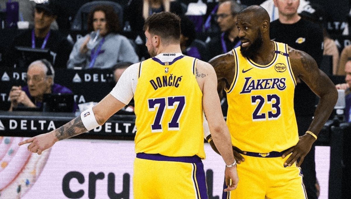 Luka Doncic y LeBron James, en su segundo partido.