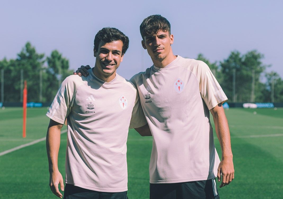 Manu Sánchez y Gabri Veiga en la pretemporada del Celta.