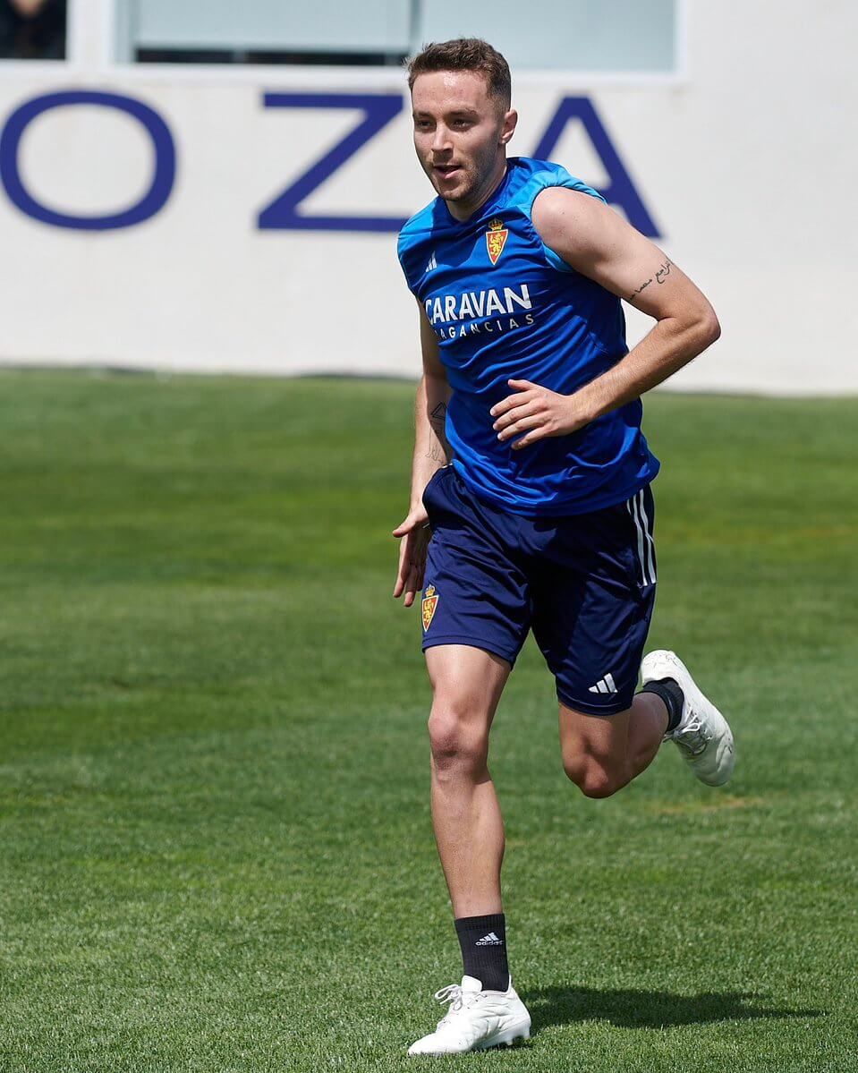  Marc Aguado en el entrenamiento del Real Zaragoza