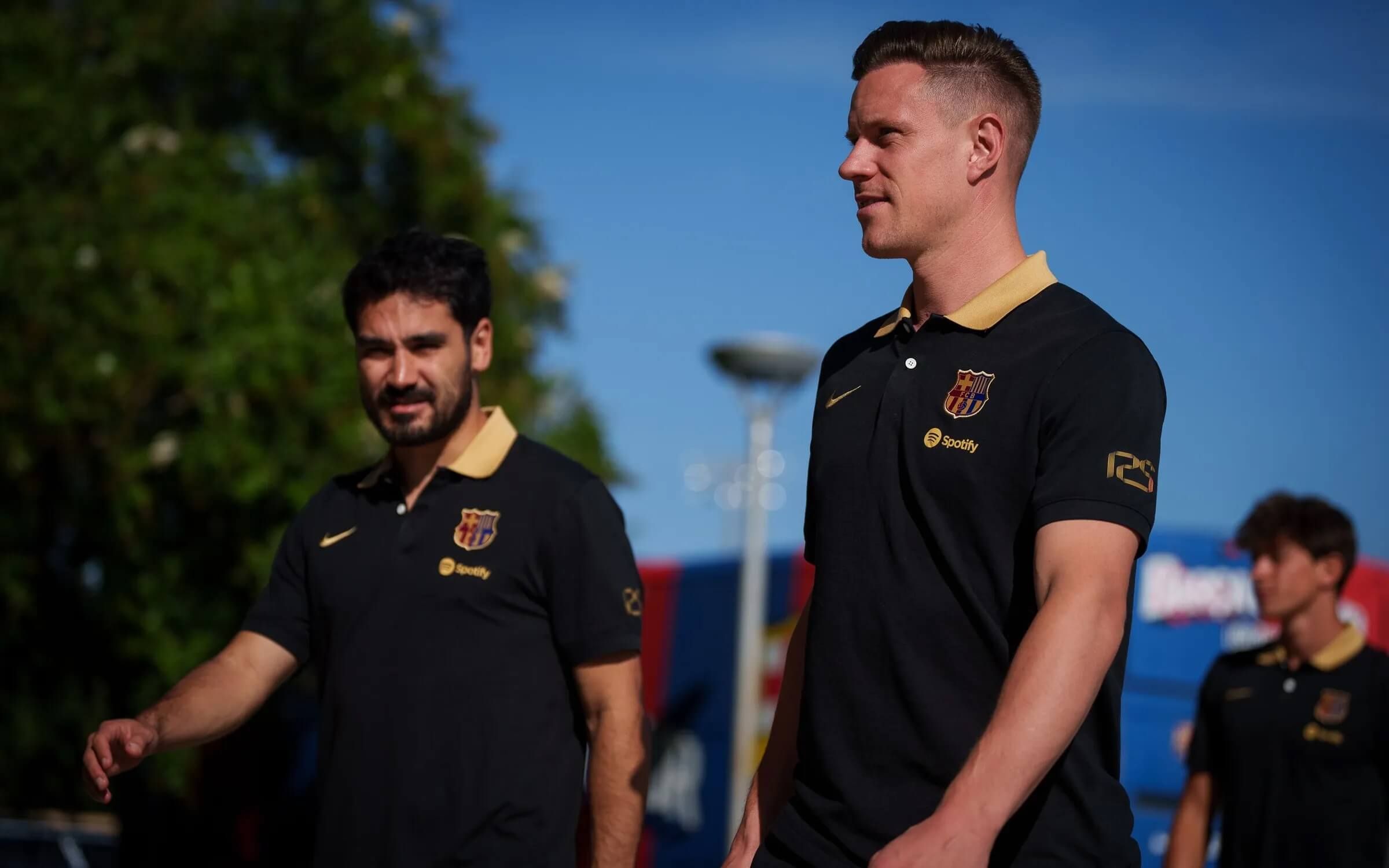  Marc André ter Stegen, junto a Gündogan en un viaje del Barcelona.