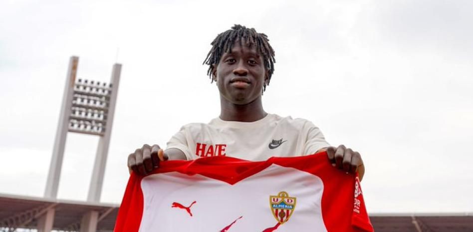 Marciano Sanca, jugador del Almería. Fuente: Academia UDA.