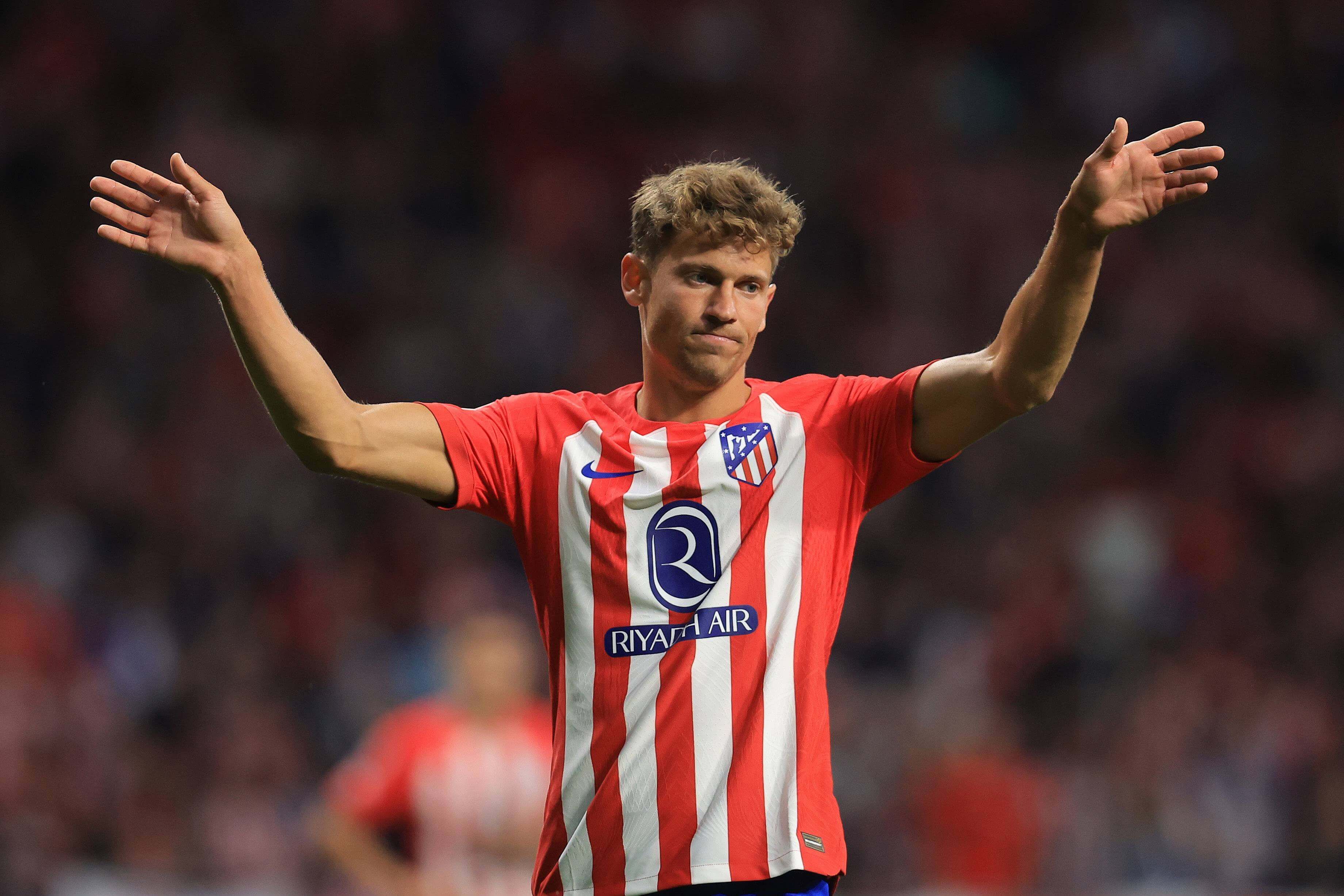  Marcos Llorente, convocado por Luis de la Fuente, en un partido del Atlético de Madrid.