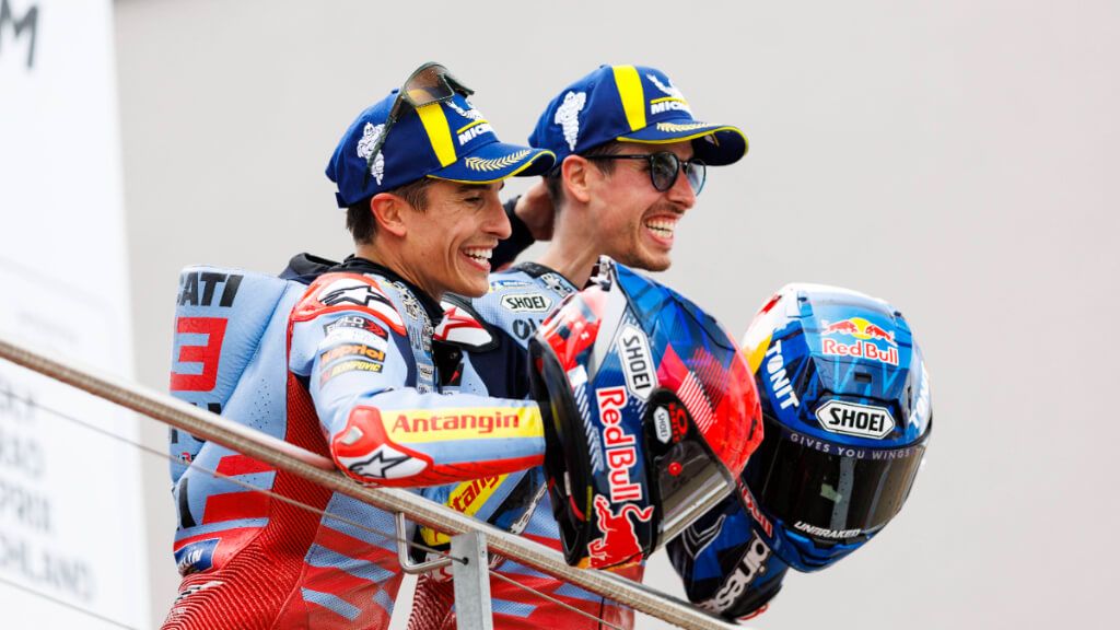  Marc y Álex Márquez, en el GP de Alemania.