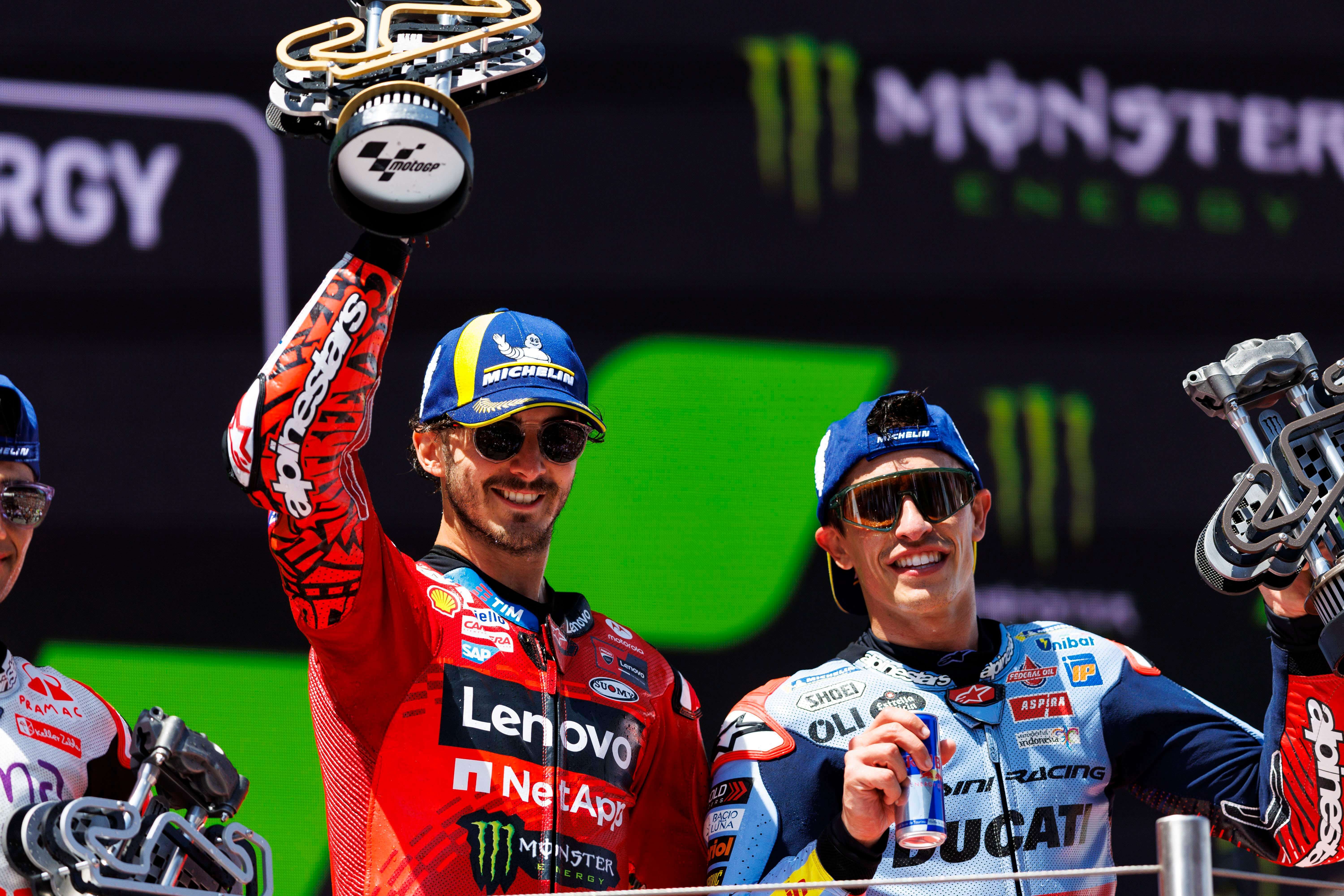 Marc Márquez y Pecco Bagnaia, en el Gran Premio de Montmeló.