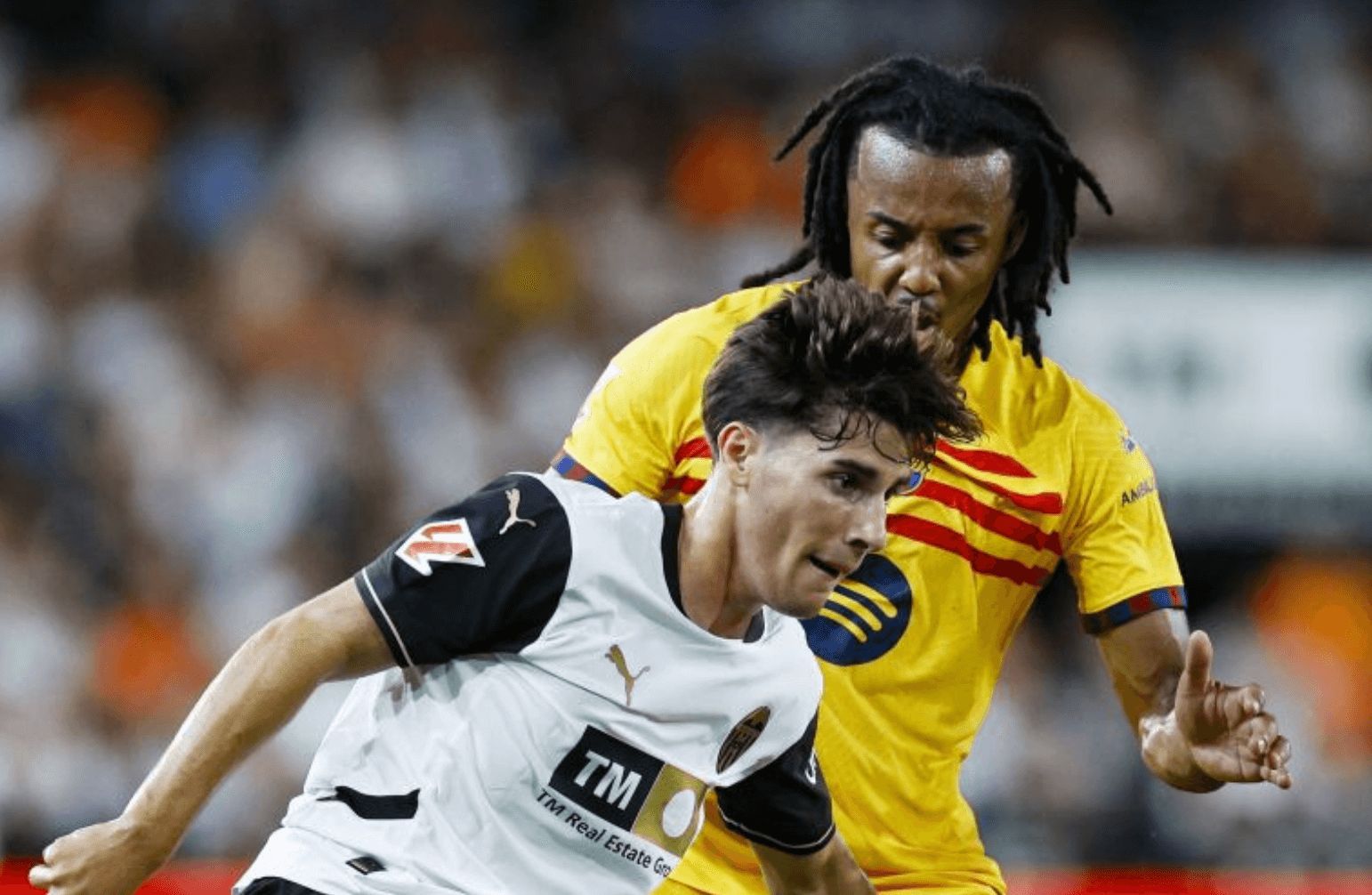 Martín Tejón en el Valencia CF - FC Barcelona de Mestalla