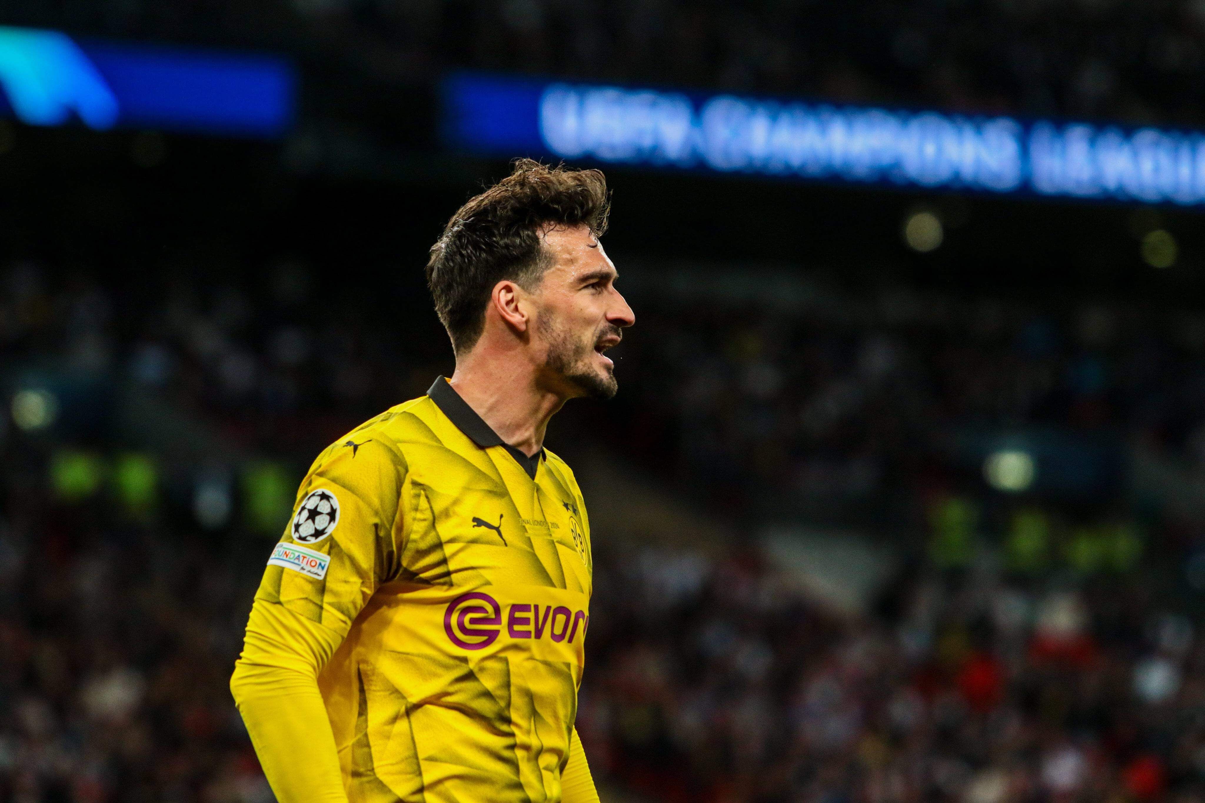 Mats Hummels, en la final de Champions Borussia Dortmund-Real Madrid.