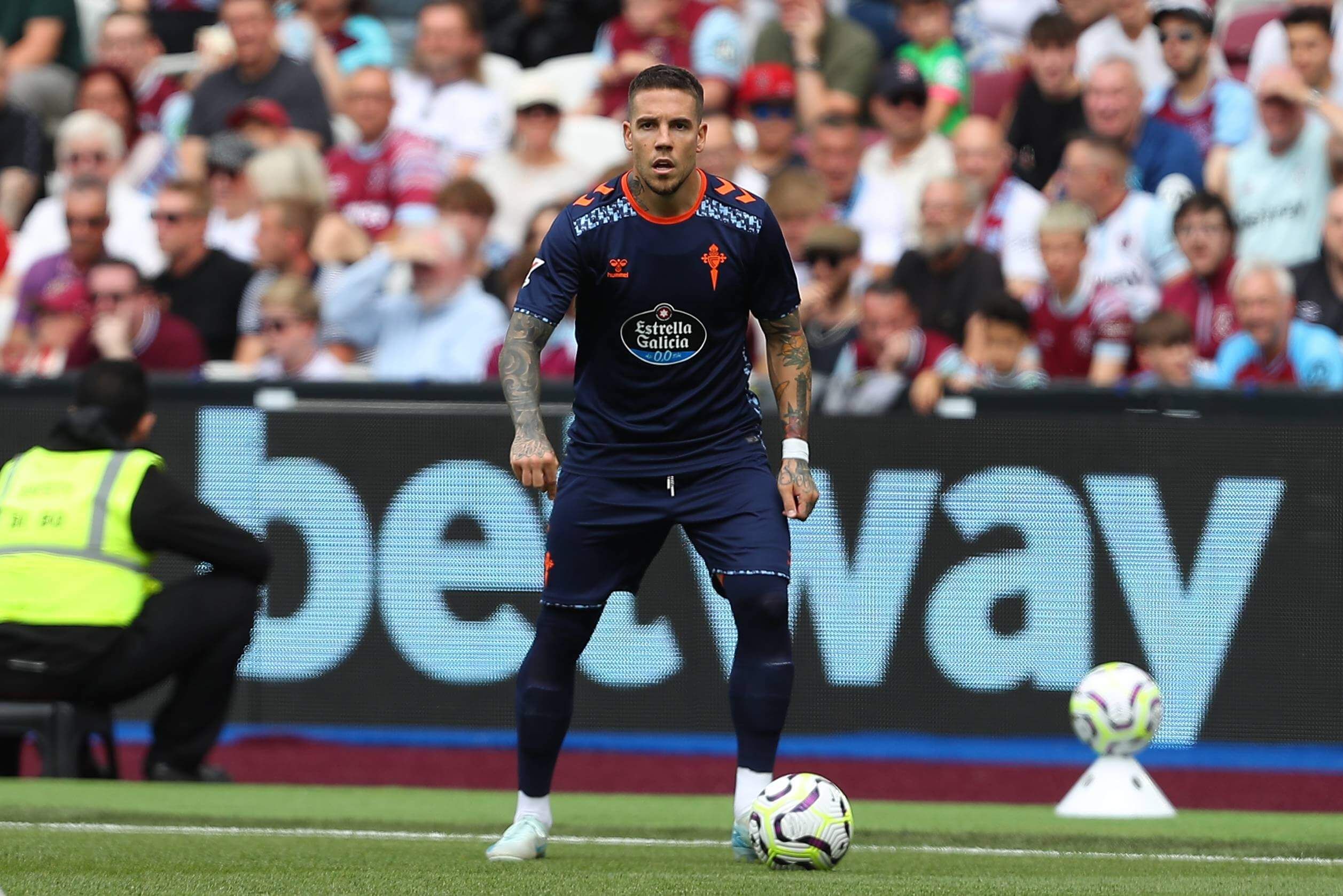  Mihailo Ristic, en un partido con el Celta.