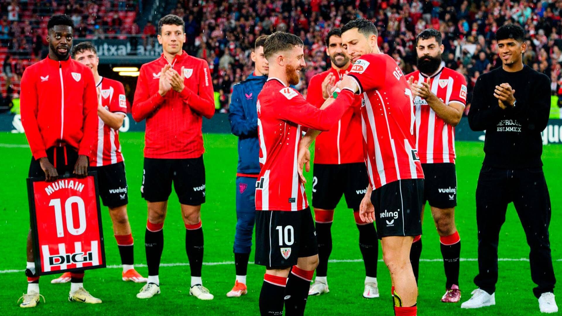  Iker Muniain nombra capitán a De Marcos ante el Sevilla en San Mamés.