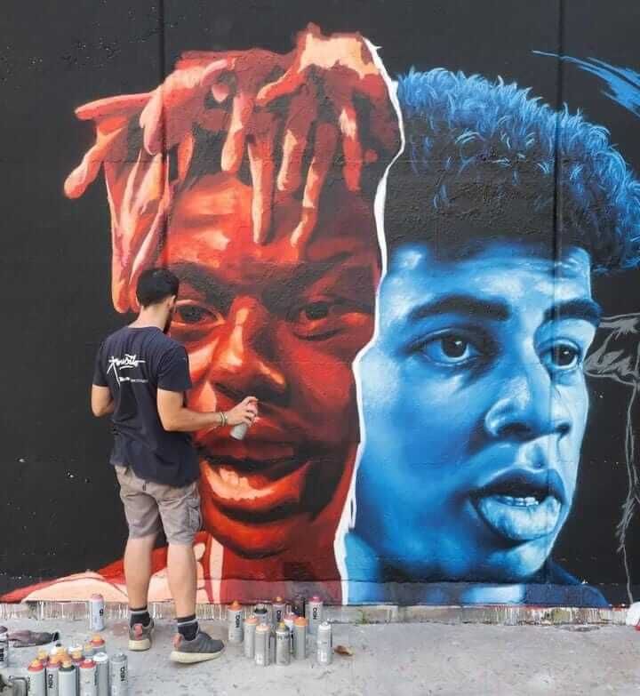  Mural de Nico Williams y Lamine Yamal en Barcelona.
