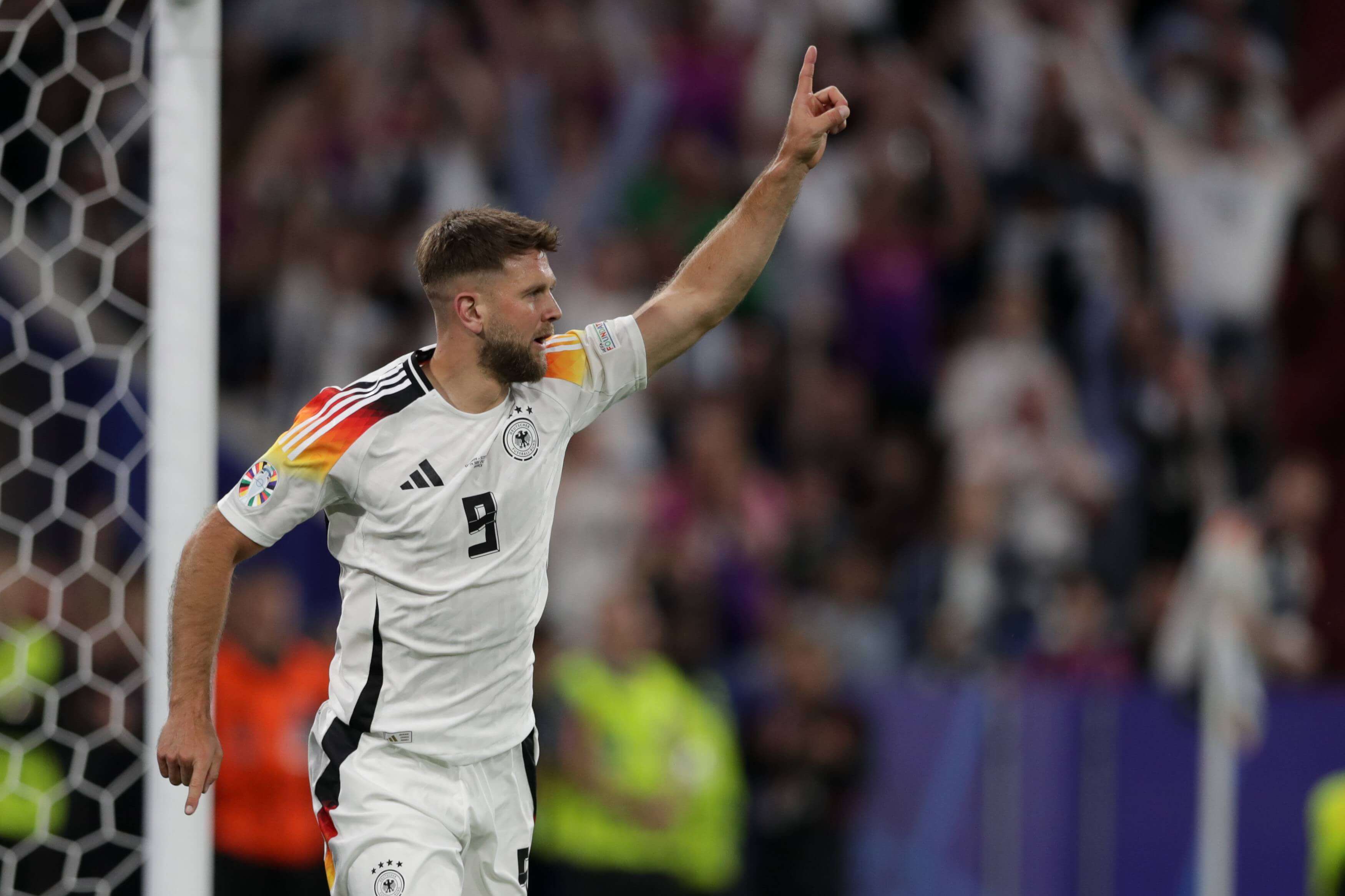  Niclas Füllkrug celebra su gol en el Alemania-Escocia.