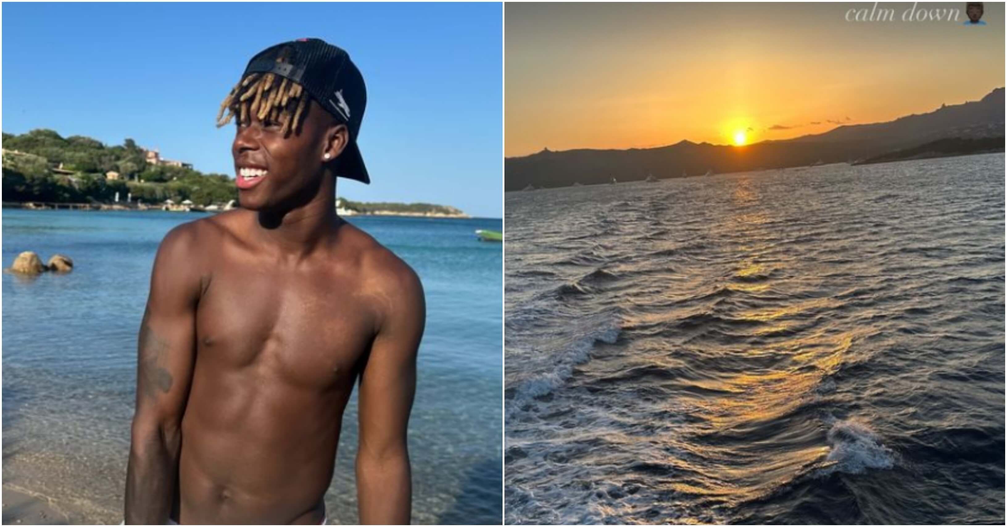  El jugador del Athletic Club Nico Williams, en su estancia de vacaciones por Italia (Fotos: Instagram).