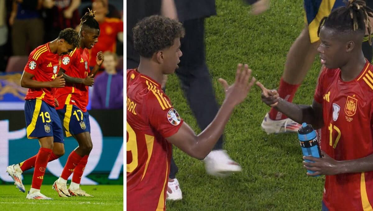  Nico Williams y Lamine Yamal, en el triunfo de España ante Georgia.