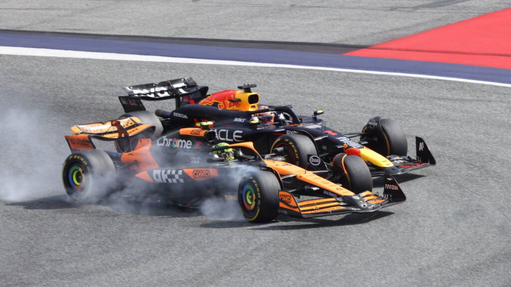  Lando Norris y Max Verstappen, en el Gran Premio de Austria.