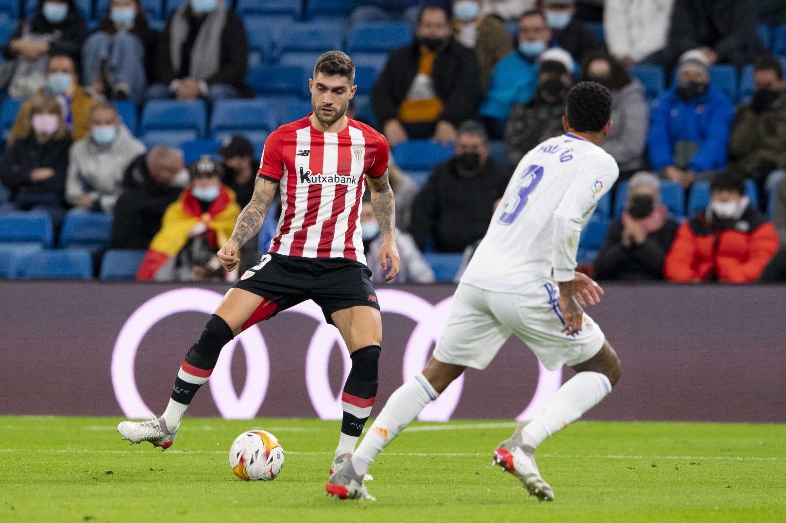 Unai Nuñez, ante el Real Madrid en el Bernabéu.