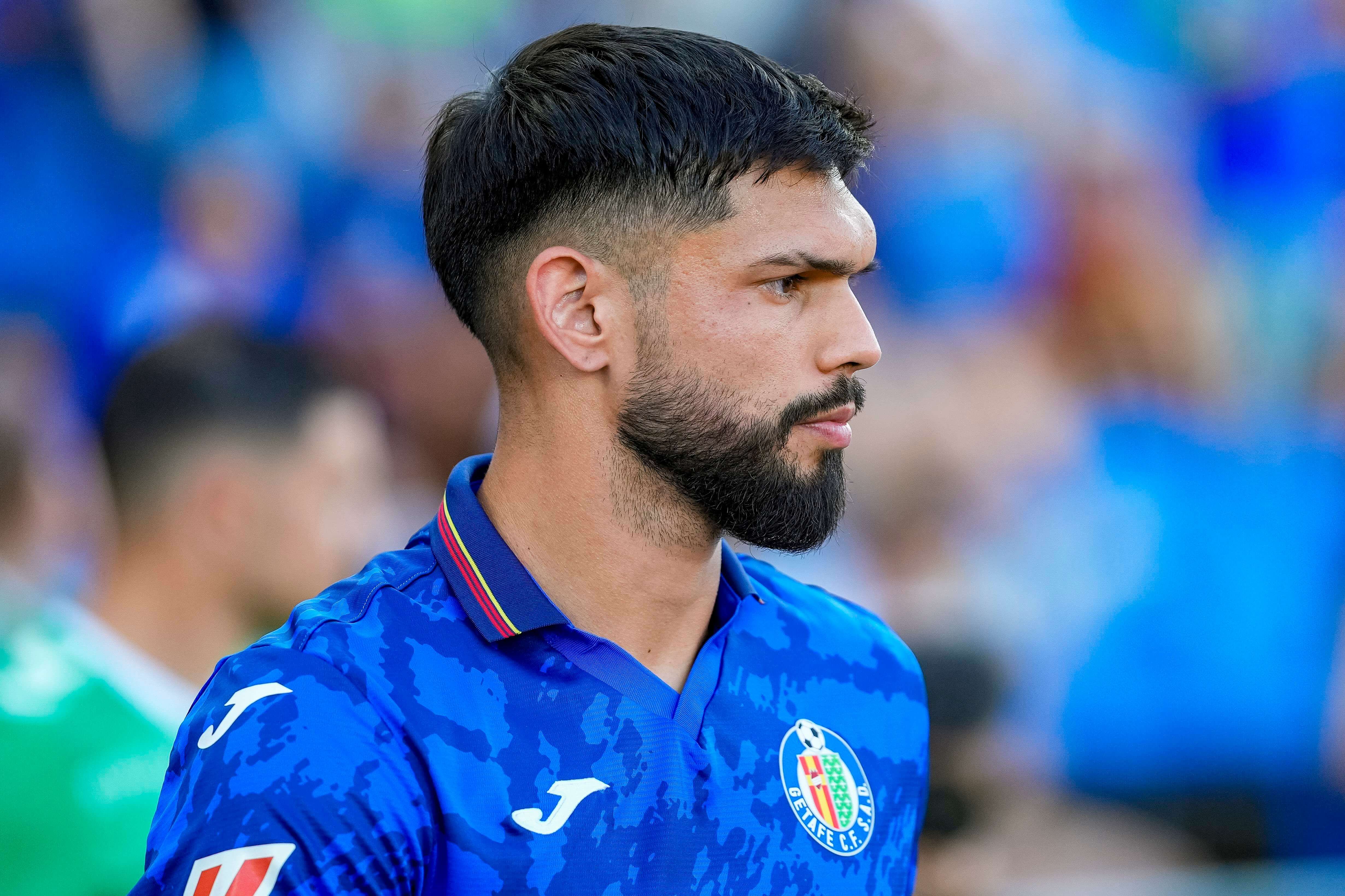  Omar Alderete, en un partido de pretemporada con el Getafe.