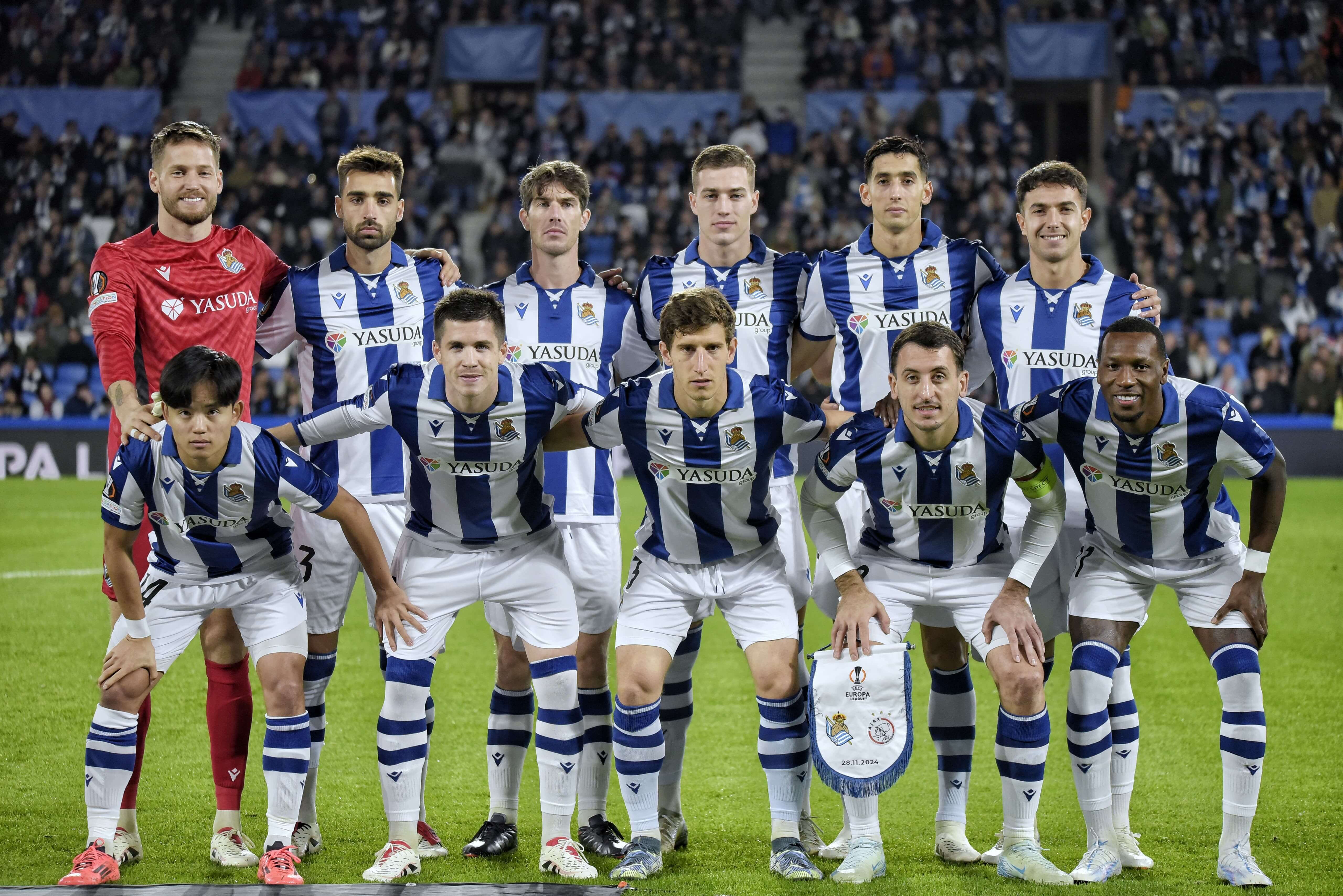  Once de la Real Sociedad en la Europa League ante el Ajax.