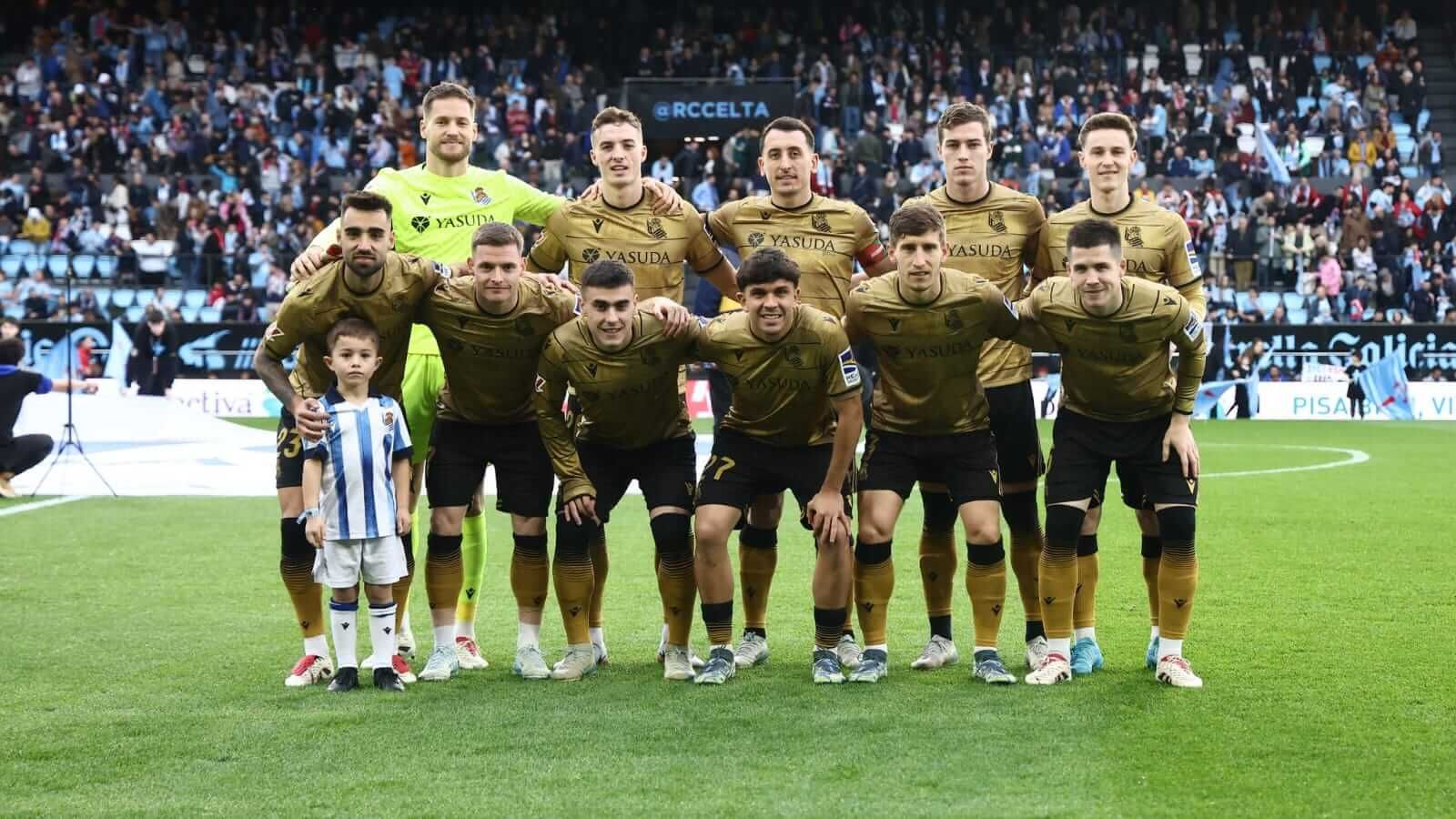 Onced de la Real Sociedad contra el Celta de Vigo en Balaídos.