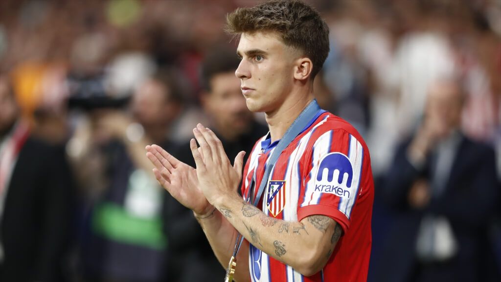  Pablo Barrios, en el homenaje del Metropolitano por el oro olímpico de París 2024. (Fuente: Europa Press)