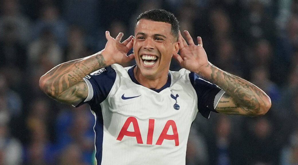  Pedro Porro celebra un gol con el Tottenhan (Cordon Press)