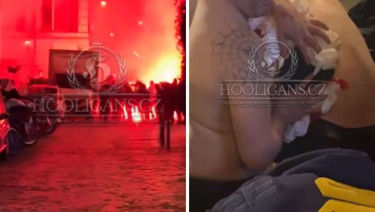 Así fue el ataque de los ultras de la Lazio a los de la Real Sociedad.