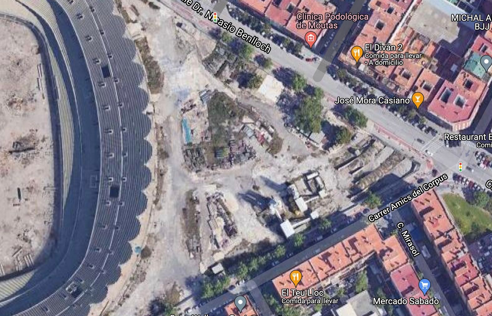 En este solar irá el polideportivo anexo al Nou Mestalla