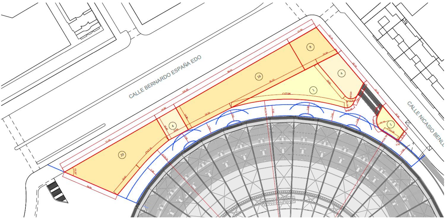 Polideportivo y zona comercial anexa al Nou Mestalla