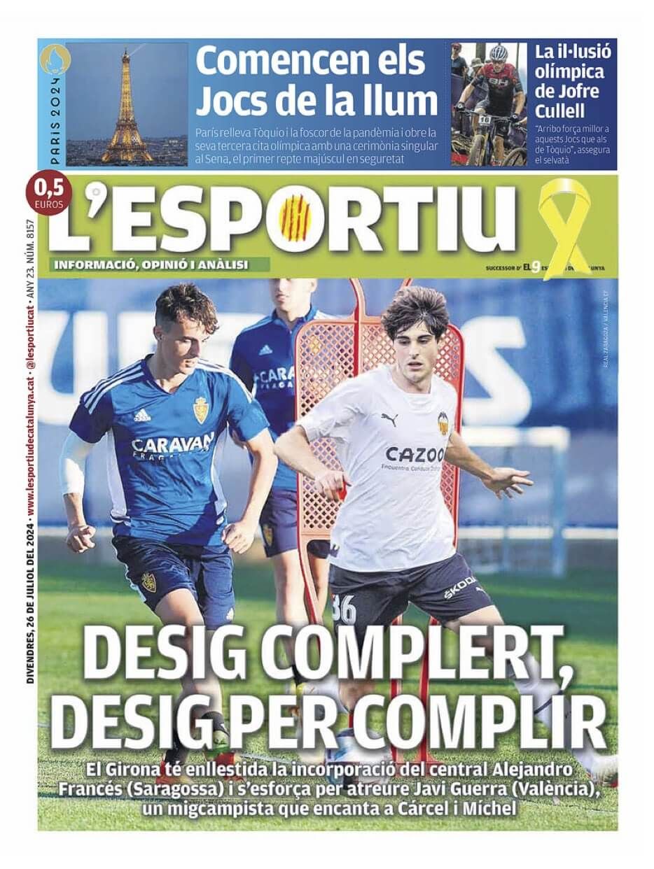  Portada de L'Esportiu sobre Javi Guerra