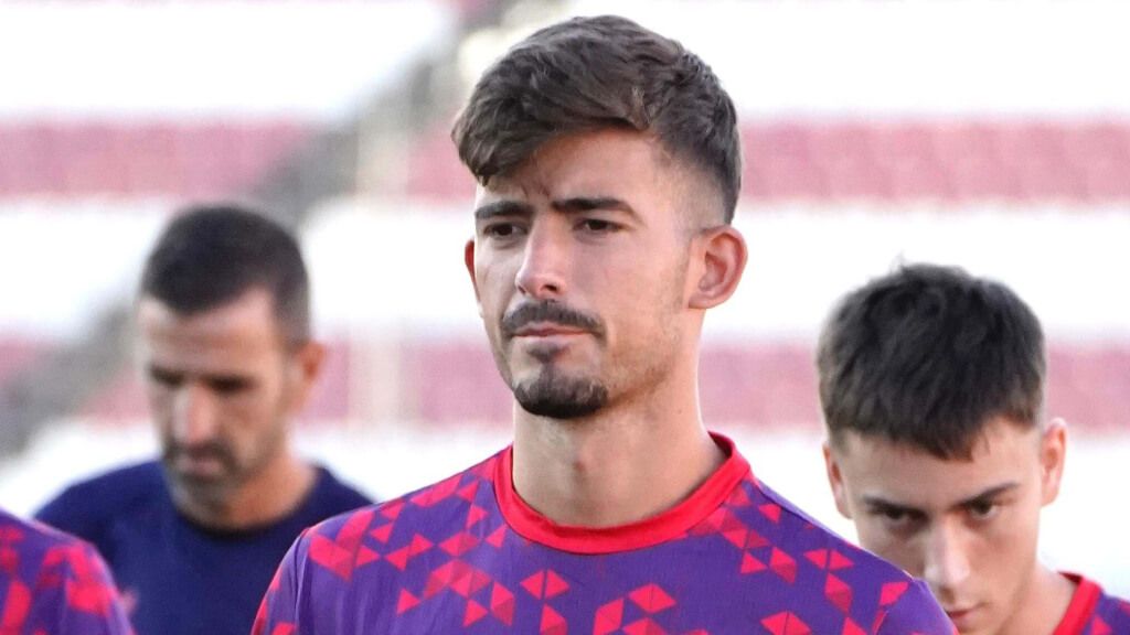  Kike Salas, durante un entrenamiento.