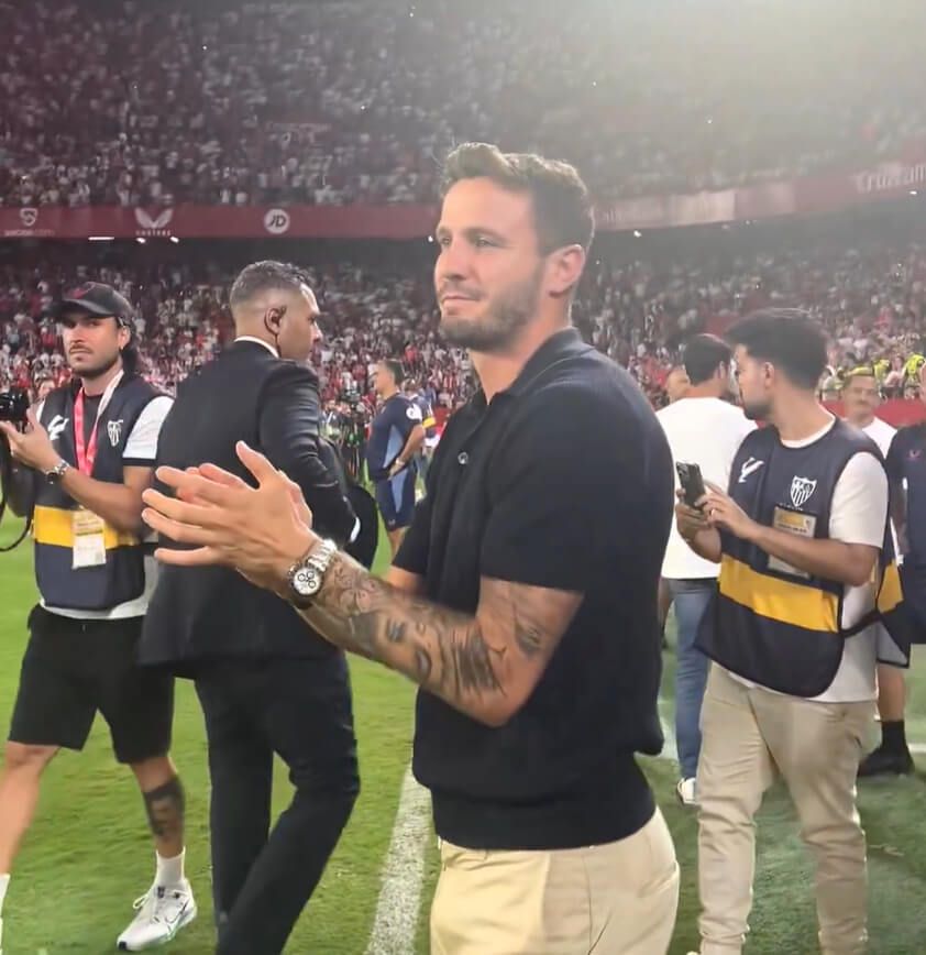  Saúl Ñíguez, tras el encuentro.