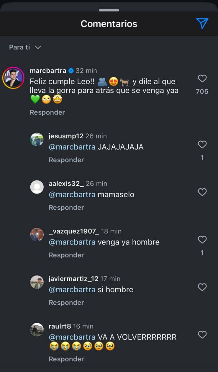 El comentario de Marc Bartra sobre Lo Celso.
